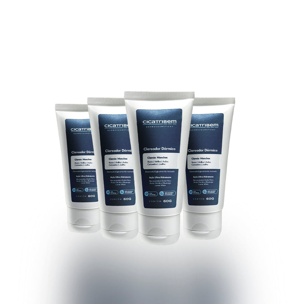 Creme Clareador de Manchas – Melasma, Axilas, Virilha, Áreas Íntimas, Rosto e Corpo - 4 Unidades